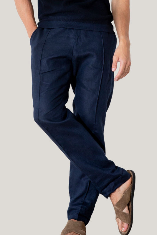 Calça 803 linho marinho