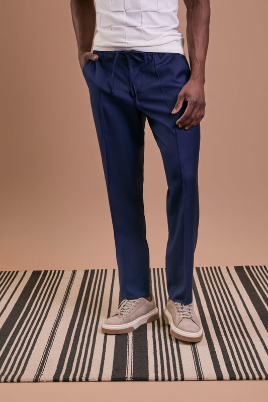 Calça 803 lã fria s120 azul escuro